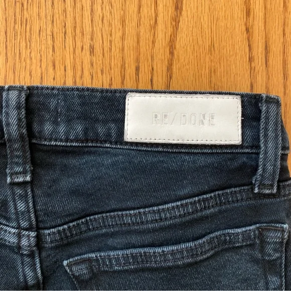 RE/DONE originals 80s Slim Straight in Jet Blue Black Sz 25 - Picture 10 of 10
